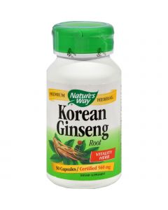 Nature's Way Korean Ginseng Root - 50 Capsules