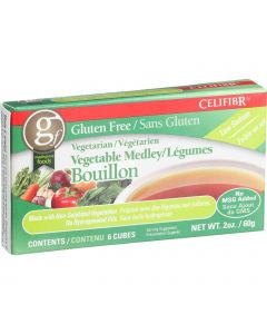 Celifibr Soup Bouillon Cubes - Vegetable Medley - 2 oz - Case of 12