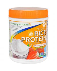 Growing Naturals Brown Rice Protein Powder - Organic - Strawberry Burst - 16.26 oz