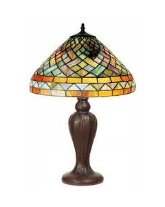 Warehouse of Tiffany Tiffany-style Geometric Table Lamp