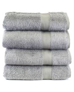 Bare Cotton Luxury Hotel & Spa Towel 100% Genuine Turkish Cotton Bath Towels - Gray - Bamboo  - Set of 4