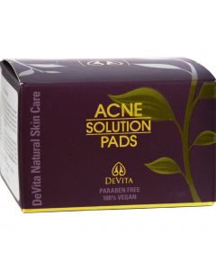 Devita Natural Skin Care Acne Solution Pads - 30 count - 2 oz