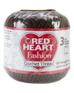Coats Crochet Red Heart Fashion Crochet Thread Size 3-Coffee