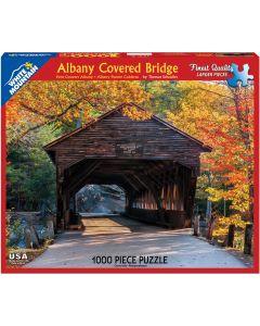 White Mountain Puzzles Jigsaw Puzzle 1000 Pieces 24"X30"-Albany Covered Bridge
