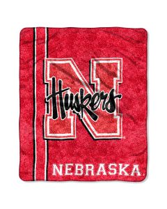 The Northwest Company Nebraska College "Jersey" 50x60 Sherpa Throw