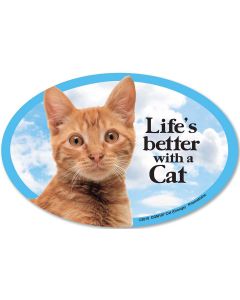 Prismatix Decal Cat & Dog Magnets-Cat (Orange) - Cat & Dog Magnets-Cat (Orange)