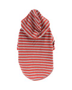 Nandog Pet Gear Stellar Pet Boutique Red Striped Hoodie-Extra Small