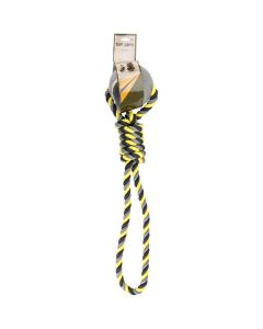 Nandog Pet Gear Nandog Tuff Love Tennis & Rope Dog Toy-Neon Gray/Yellow