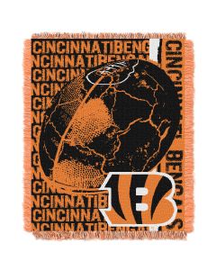 The Northwest Company Bengals  48x60 Triple Woven Jacquard Throw - Double Play Series