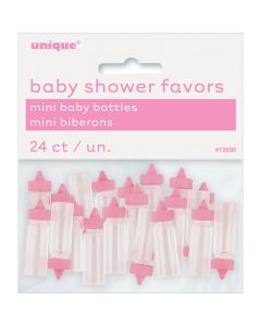 Unique Industries Party Favors 24/Pkg-Pink Baby Bottles