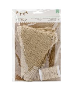 American Crafts DIY Shop 2 Banner W/String-Buralp Pennants, 4.6"X6.37" 24/Pkg