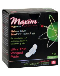 Maxim Hygiene Products Maxim Hygiene Pads with Wings - Super - 10 count