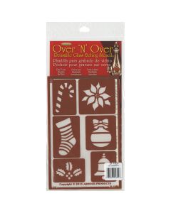 Armour Products Over 'N' Over Reusable Stencils 5"X8"-Christmas 2