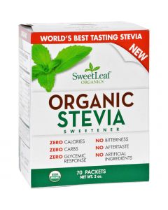 Sweet Leaf Sweetener - Organic - Stevia - 70 Count