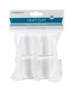 Multicraft Imports NEW! Craft Cups W/Lids 4/Pkg-