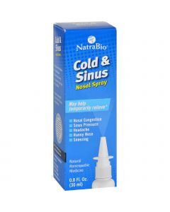 NatraBio Cold and Sinus Nasal Spray - 0.8 fl oz