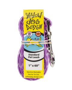 Yellow Dog Design Yellow Dog Lead 1"X60"-New Purple Polka Dot