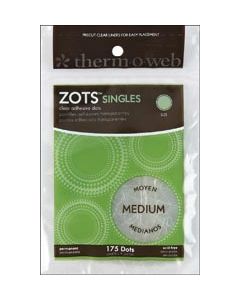 Thermoweb Zots Singles Clear Adhesive Dots-Medium 3/8"X1/64" Thick 175/Pkg
