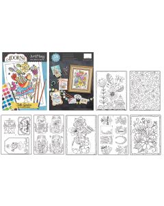 Adorn-It AdornIt ArtPlay Coloring Book-Folk Garden