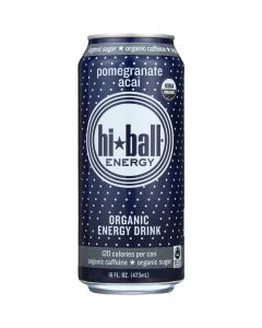 Hi Ball Energy Drink - Organic - Pomegranate Acai - 16 oz - case of 12