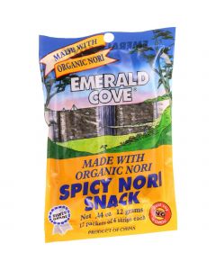 Emerald Cove Spicy Nori Snack - Organic Nori - Silver Grade - 48 Count - Case of 6