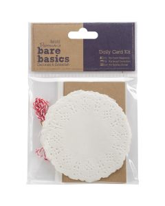 docrafts Papermania Bare Basics Doily Kraft Card Kit-