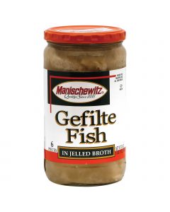 Manischewitz Gelfite Fish in Jelled Broth - Case of 12 - 24 oz.