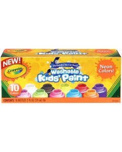 Crayola Washable Kids Paint 2oz 10/Pkg-Neon