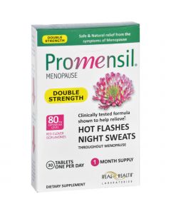 Promensil Menopause - Double Strength - Relief Hot Flashes Night Sweats - 30 Tablets