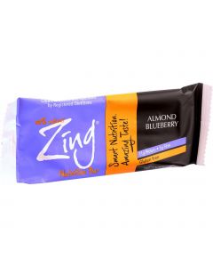 Zing Bars Nutrition Bar - Almond Blueberry - 1.76 oz Bars - Case of 12