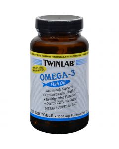 Twinlab Omega-3 Fish Oil - 1000 mg - 100 Softgels