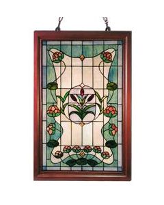 Warehouse of Tiffany Tiffany-style Rose Window Panel