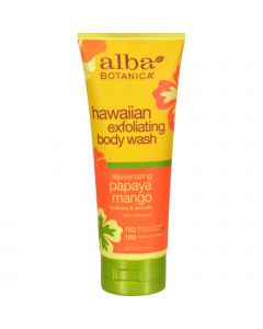 Alba Botanica Hawaiian Body Wash Exfoliating Papaya Mango - 7 fl oz