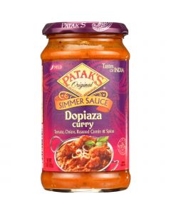 Patak's Pataks Simmer Sauce - Dopiaza Curry - Mild - 15 oz - case of 6
