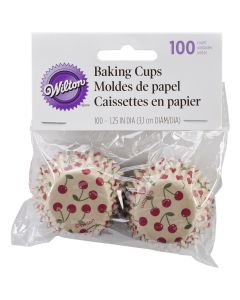 Wilton Mini Baking Cups-Unbleached Cherry 100/Pkg