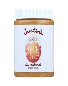 Justin's Nut Butter Justins Nut Butter Almond Butter - Natural Vanilla - Jar - 16 oz - case of 6
