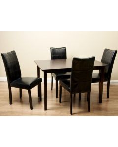 Warehouse of Tiffany Eveleen Black 5-piece Dining Furniture Set