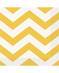 Unique Industries Beverage Napkins 5"X5" 16/Pkg-Sunflower Yellow Chevron