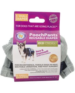 PoochPad PoochPants Reusable Dog Diaper-X-Small-4 To 7lbs