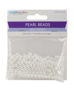 Multicraft Imports Pearl Beads Value Pack -5mm White 265/Pkg