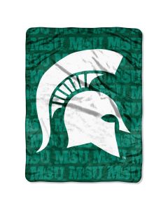 The Northwest Company Michigan State Micro Grunge  Micro 46x60 Raschel Throw (College) - Michigan State Micro Grunge  Micro 46x60 Raschel Throw (College)