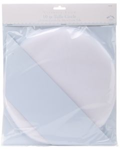 Darice Victoria Lynn Tulle Circles 10" 100/Pkg-White