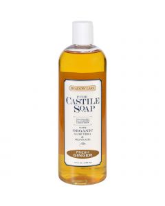 Shadow Lake Pure Castile Soap - Fresh Ginger - 16 fl oz - Case of 6