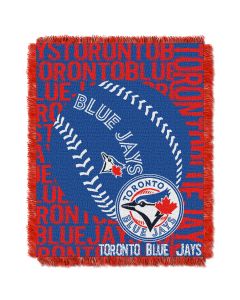 The Northwest Company Blue Jays  48x60 Triple Woven Jacquard Throw - Double Play Series