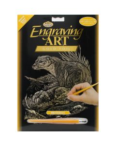 Royal Brush Gold Foil Engraving Art Kit 8"X10"-Otters