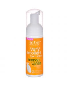 Alba Botanica Moisturizing Foam Shave Mango Vanilla - 5 fl oz