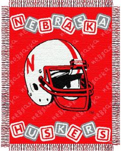 The Northwest Company Nebraska baby 36"x 46" Triple Woven Jacquard Throw (College) - Nebraska baby 36"x 46" Triple Woven Jacquard Throw (College)