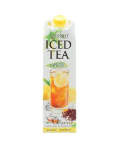 Favorit Tea - Iced - Lemon - with 2 Percent Lemon Juice - 33.8 oz - case of 6