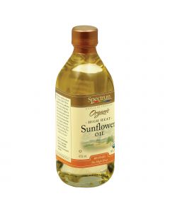 Spectrum Naturals High Heat Refined Organic Sunflower Oil - Case of 1 - 16 Fl oz. (Pack of 3) - Spectrum Naturals High Heat Refined Organic Sunflower Oil - Case of 1 - 16 Fl oz. (Pack of 3)