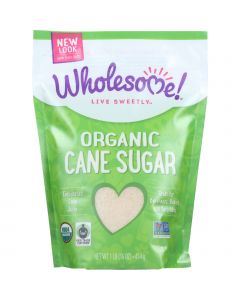 Wholesome Sweeteners Sugar - Organic - Milled - Unrefined - 1 lb - case of 12